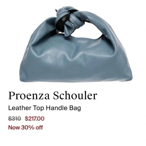 Proenza Schouler x Merit Blue/Black Reversible Leather Top Handle Bag ✨ - Picture 1 of 10